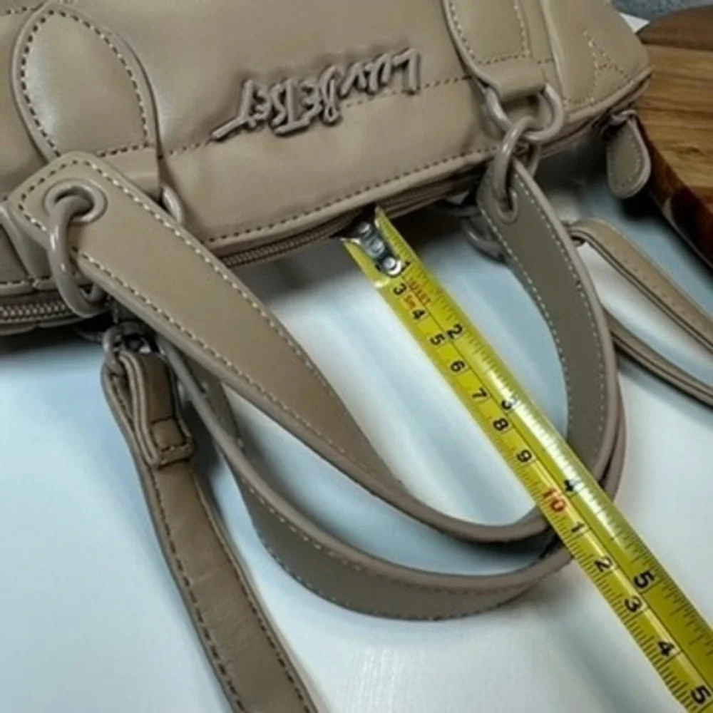 Luv Betsy By Betsy‎ Johnson LBKINLEY Quilted Heart Tan Purse Shoulder Handbag